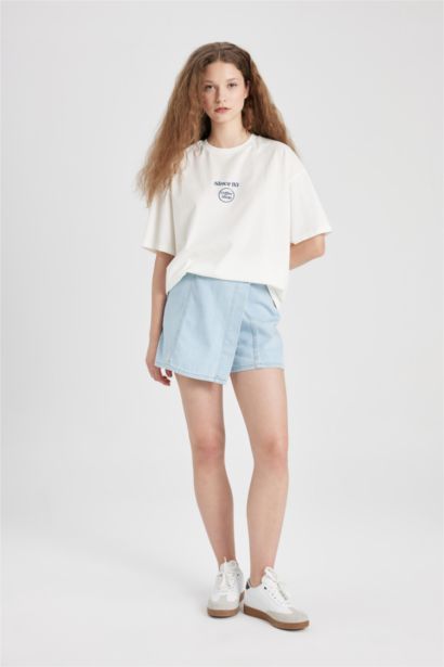 Oversize Fit Crew Neck Short Sleeve T-Shirt