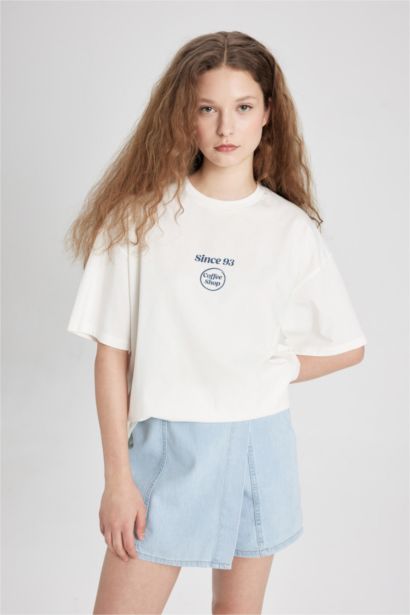 Oversize Fit Crew Neck Short Sleeve T-Shirt