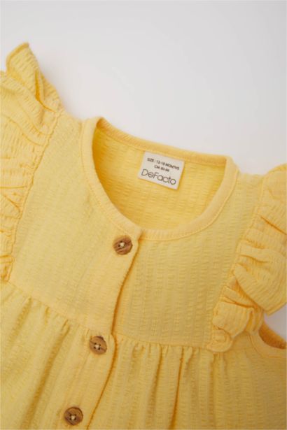 Chemise à col rond et manches courtes pour bébé fille