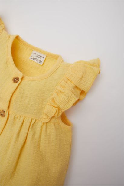 Chemise à col rond et manches courtes pour bébé fille