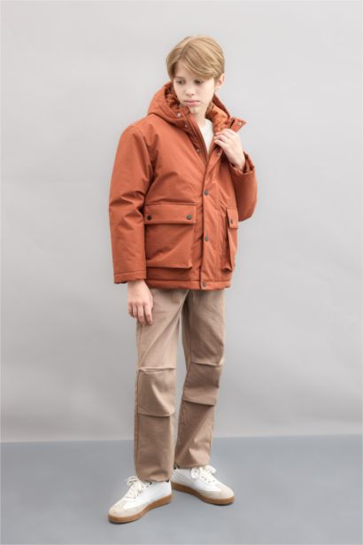 Manteau à capuche déperlant pour Garçon