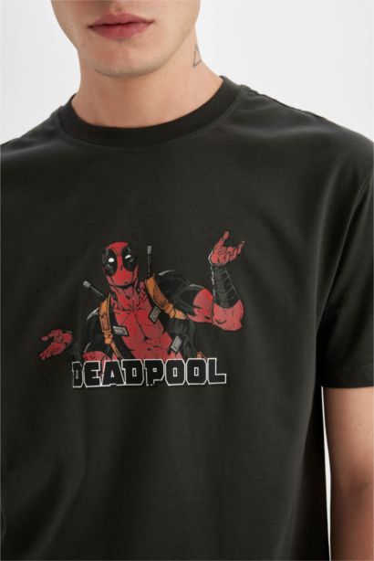 Deadpool Regular Fit Crew Neck Printed T-Shirt