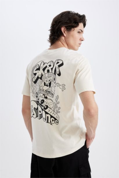 SpongeBob Regular Fit Bisiklet Yaka Kısa Kollu Tişört