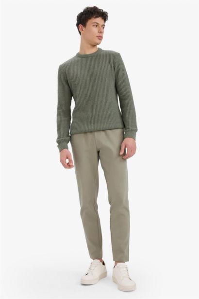 Regular Fit Regular Hem Trousers