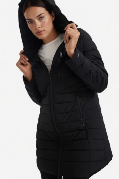 Su İtici Regular Fit Kapüşonlu Şişme Parka Mont