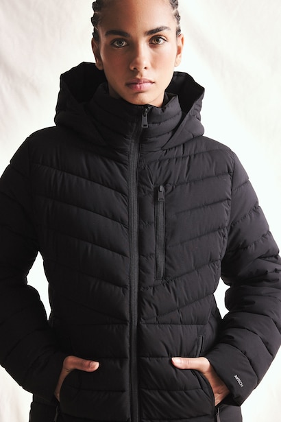 Rüzgar Geçirmez Su İtici Regular Fit Kapüşonlu Şişme Parka Mont
