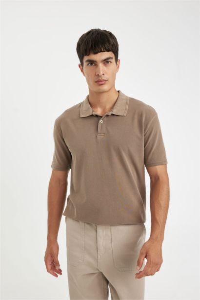 T-shirt Polo pour homme en piqué à coupe régulière