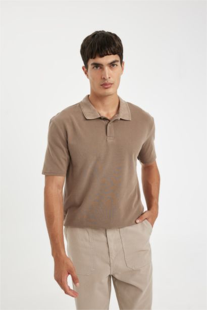 T-shirt Polo pour homme en piqué à coupe régulière