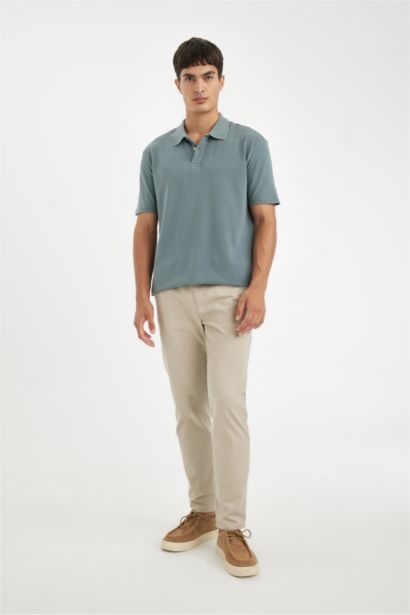 New Regular Fit Short Sleeve Pique Polo T-Shirt