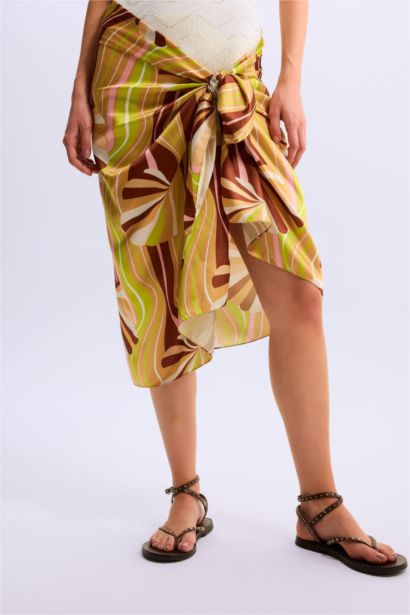 Woman Colorful Long Beach Skirt