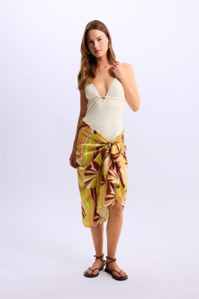 Woman Colorful Long Beach Skirt