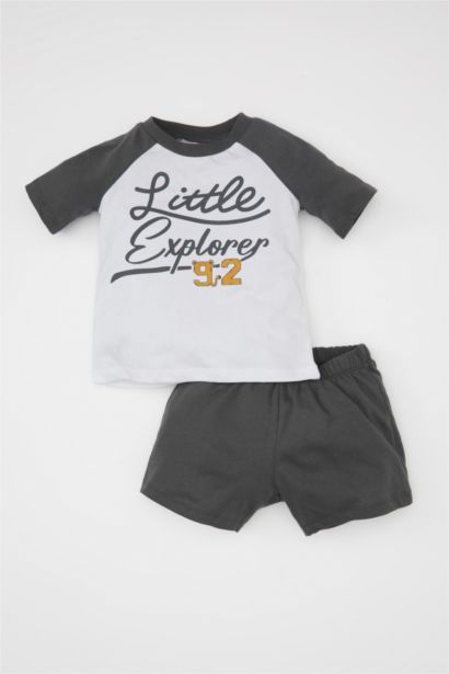 Baby Boy Slogan Printed 2 Piece Set