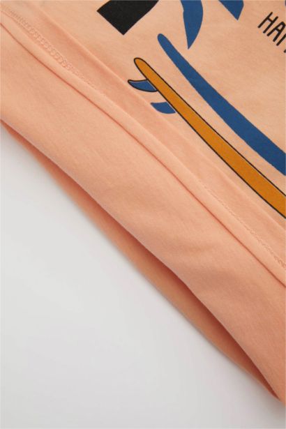 Ensemble de T-Shirt à Manches Courtes et Short à Motif Palmier pour Bébé Garçon