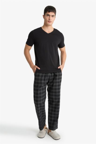 Regular Fit Long Check Pajama Pants