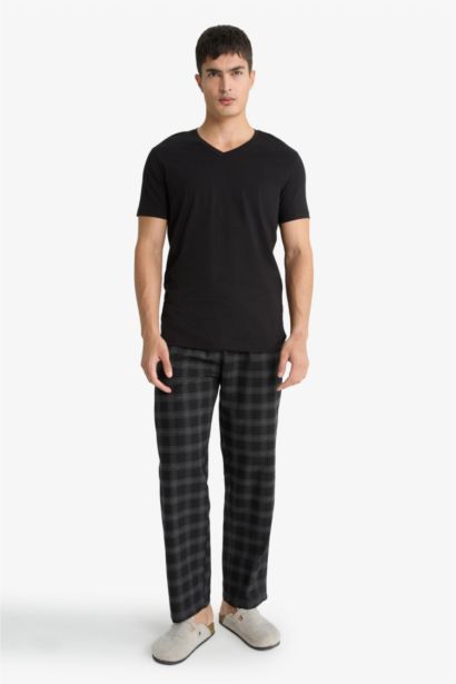 Regular Fit Long Check Pajama Pants