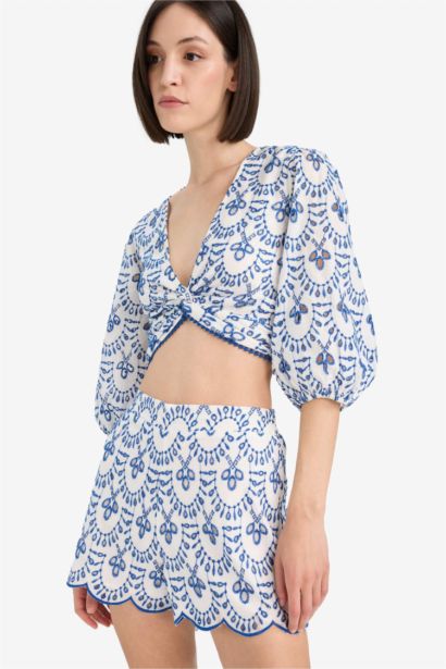 Desenli Nakışlı Brode Plaj Üstü