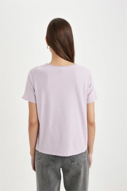 Regular Fit Crew Neck Cotton Basic T-Shirt