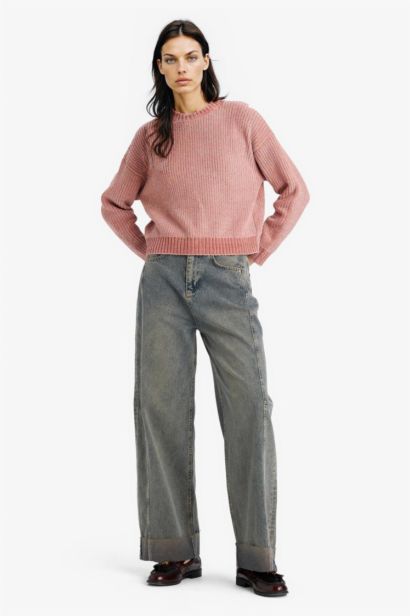 Regular Fit Crew Neck Chenille Pullover