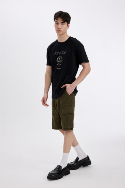 Regular Fit Crew Neck Printed Short Sleeve T-Shirt