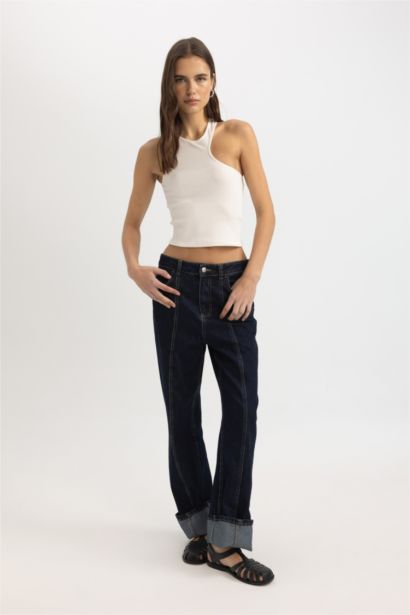 كيمونه مضلع سليم فيت بياخة مستديرة