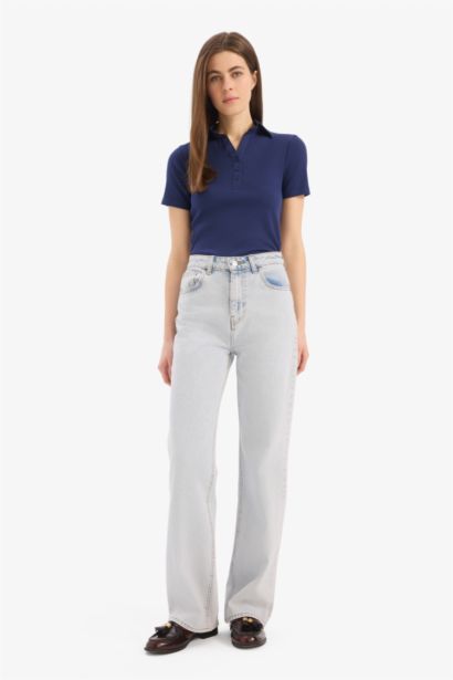 Slim Fit Polo Collar Camisole Short Sleeve Polo T-Shirt