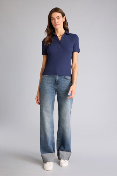 Woman Short Sleeve Polo T-Shirt