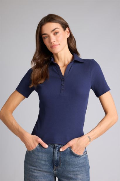 Woman Short Sleeve Polo T-Shirt