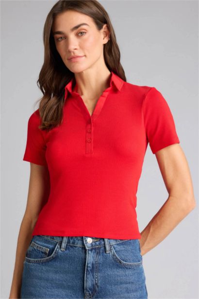 Woman Short Sleeve Polo T-Shirt