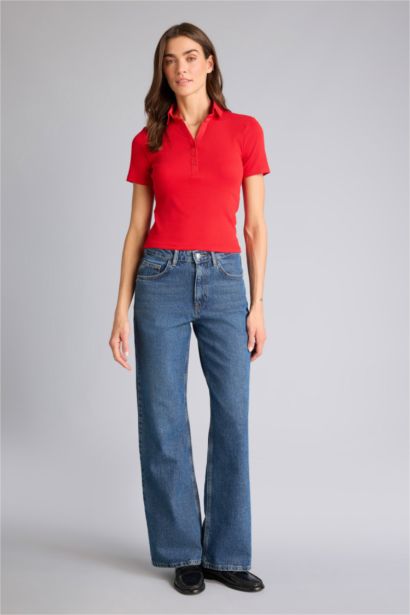 Woman Short Sleeve Polo T-Shirt