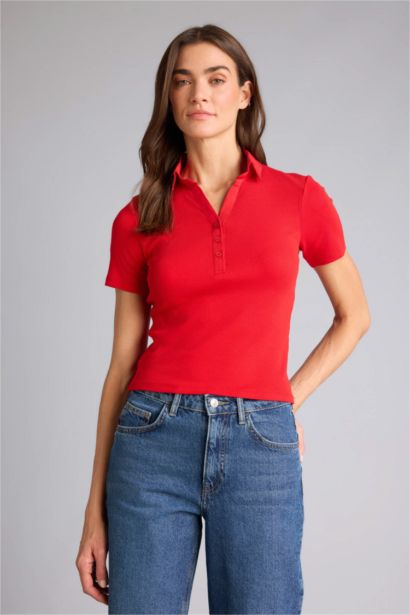 Woman Short Sleeve Polo T-Shirt