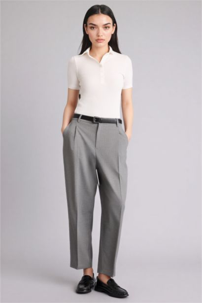 Slim Fit Polo Collar Camisole Short Sleeve Polo T-Shirt