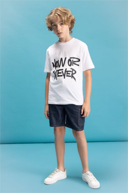 تيشيرت اولادي نص كم قصة عادية متغير الالوان