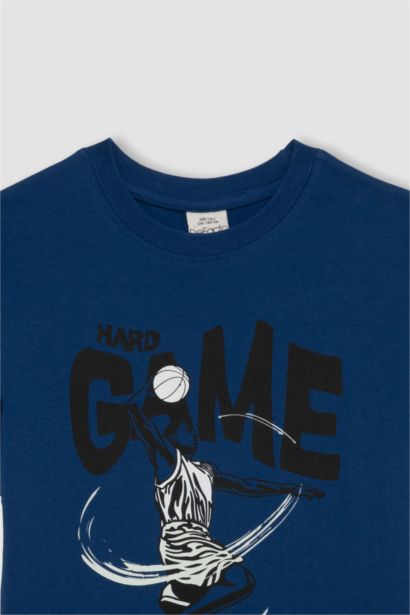 Boy Crew Neck Color Changing Printed T-Shirt