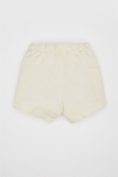 Short en Piqué imprimé étiquette pour Bébé Garçon