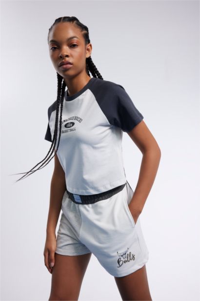 Thin Sweatshirt Fabric Short Leg Shorts