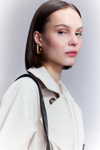 Золотые круглые серьги для женщин