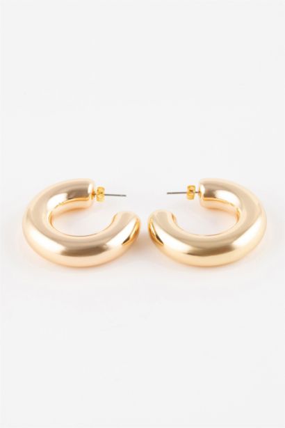 Золотые круглые серьги для женщин