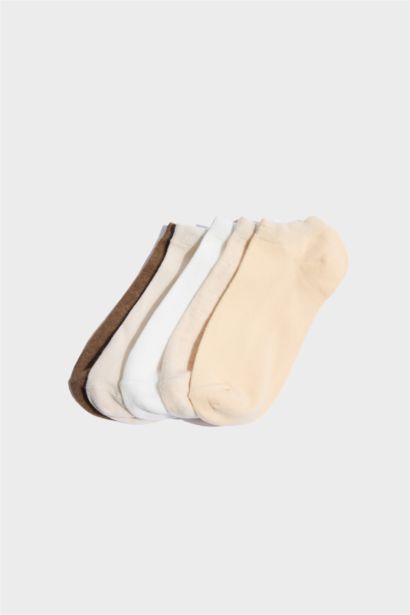 Lot de 5 Chaussettes ballerines invisibles en coton pour femme