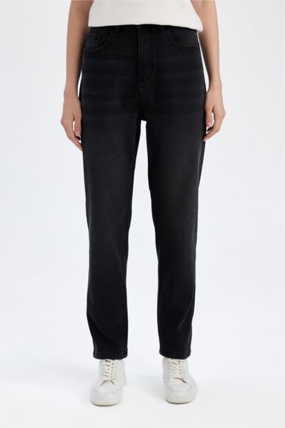 Lina Comfort Mom Yüksek Bel Bilek Boy Jean Pantolon