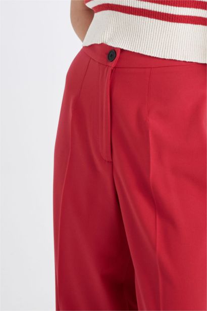 Wide Leg High Waist Standard Length Trousers