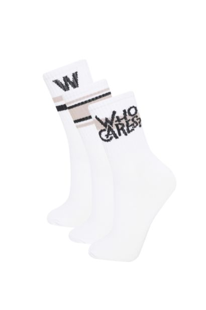 Woman 3 Piece Cotton Long Socks