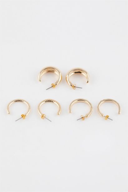 حلق حريمي ذهبي - 3 قطع