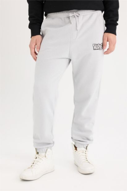 Marvel Logo Only Regular Fit Eşofman Altı Beli Bağcıklı Cepli 