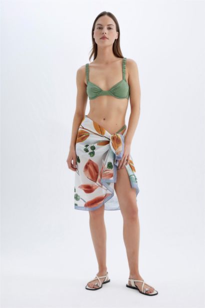 Patterned Chiffon Beachwear