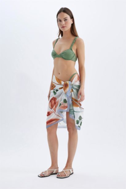 Patterned Chiffon Beachwear