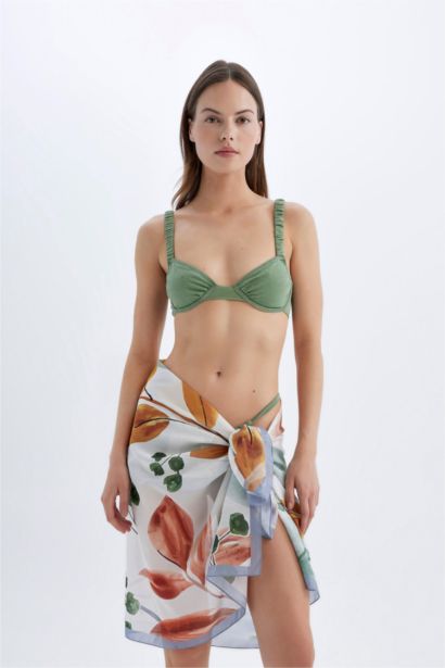 Patterned Chiffon Beachwear