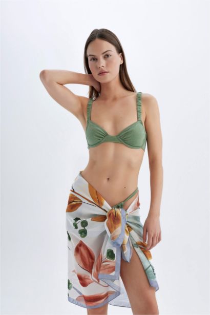 Patterned Chiffon Beachwear
