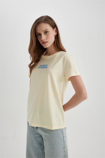 T-Shirt imprimé Coupe Régulière Col Ras Du Cou