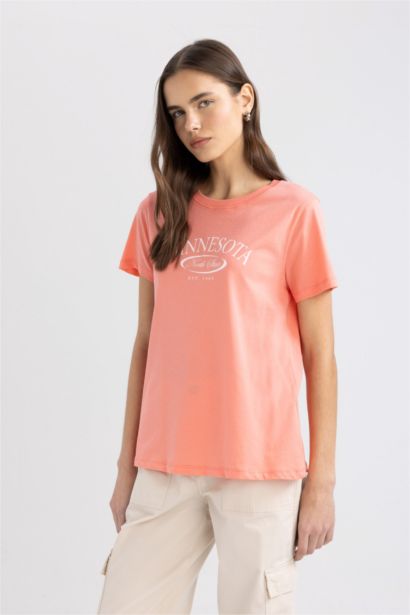 T-Shirt imprimé Coupe Régulière Col Ras Du Cou