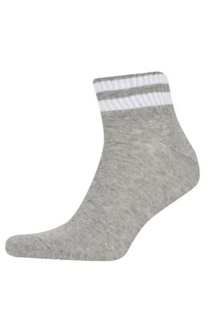 Man Printed 3 piece Short Socks